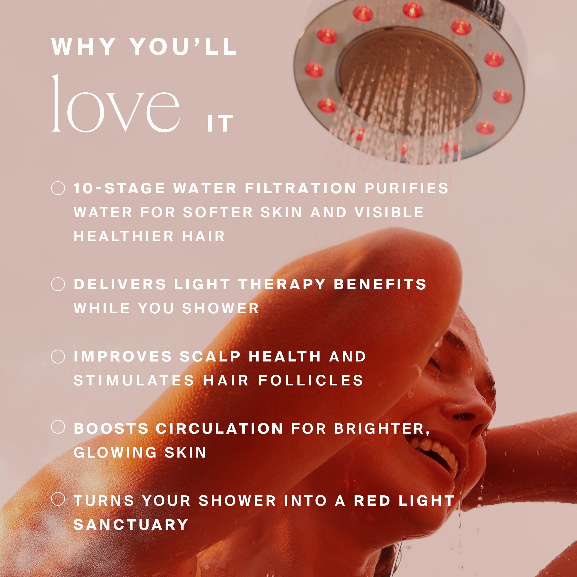 HigherDOSE Red Light Therapy Red Light Showerhead Filter