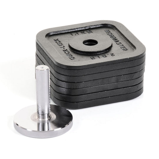 Ironmaster Kettlebells Floor Model - Quick-Lock Adjustable Kettlebell Handle + 57.5 lb Weight Kit