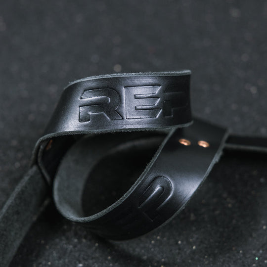 REP Fitness Cable Attachments Leather Lifting Straps