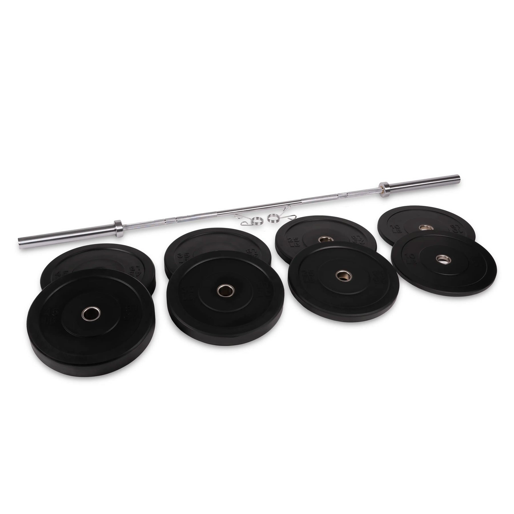 Rubber HD Olympic Bumper Plate Bar Set Northern Fitness