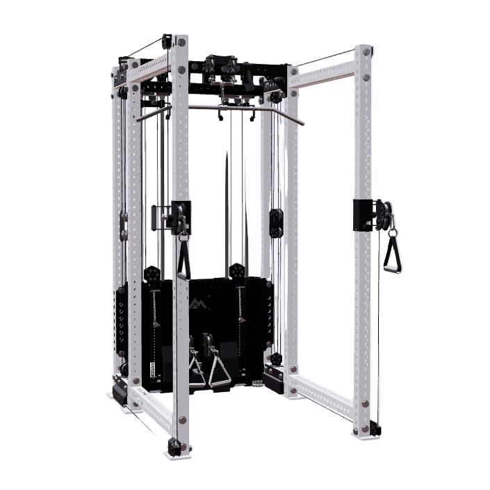 REP Fitness Functional Trainers 80" White / 6-Post / 16" Ares 2.0 Builder