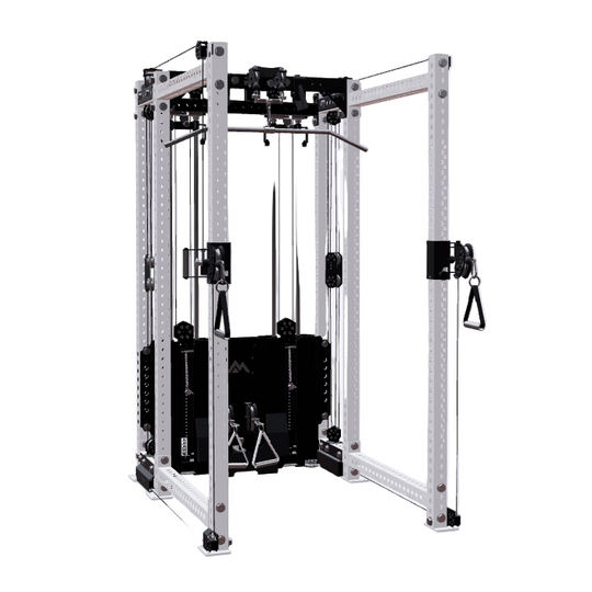 REP Fitness Functional Trainers 80" White / 6-Post / 16" Ares 2.0 Builder