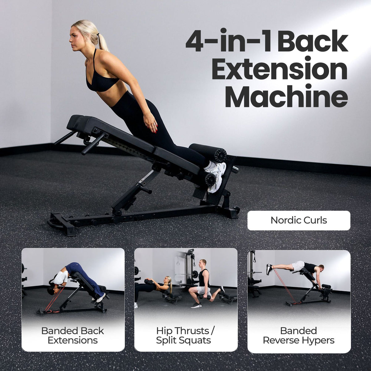 Apex Fitness Leg Machines Nordic Back Extension Machine V3