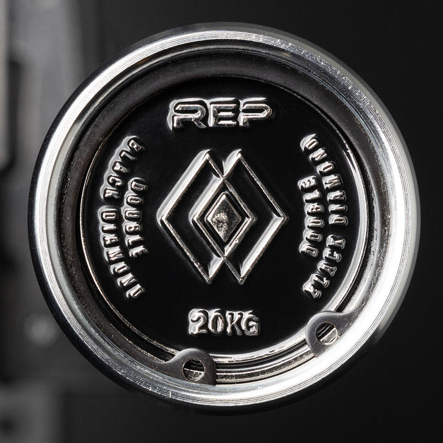 REP Fitness Barbells Black Cerakote Double Black Diamond Power Bar - 20 KG