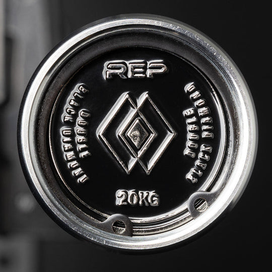 REP Fitness Barbells Black Cerakote Double Black Diamond Power Bar - 20 KG