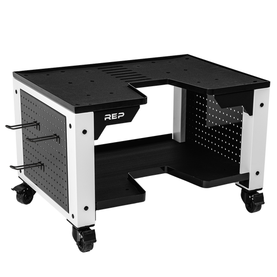 REP Fitness Storage White / With Six Hooks Dumbbell Storage Cart