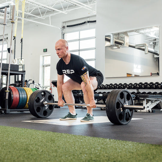 REP Fitness Barbells Black Cerakote Double Black Diamond Power Bar - 20 KG