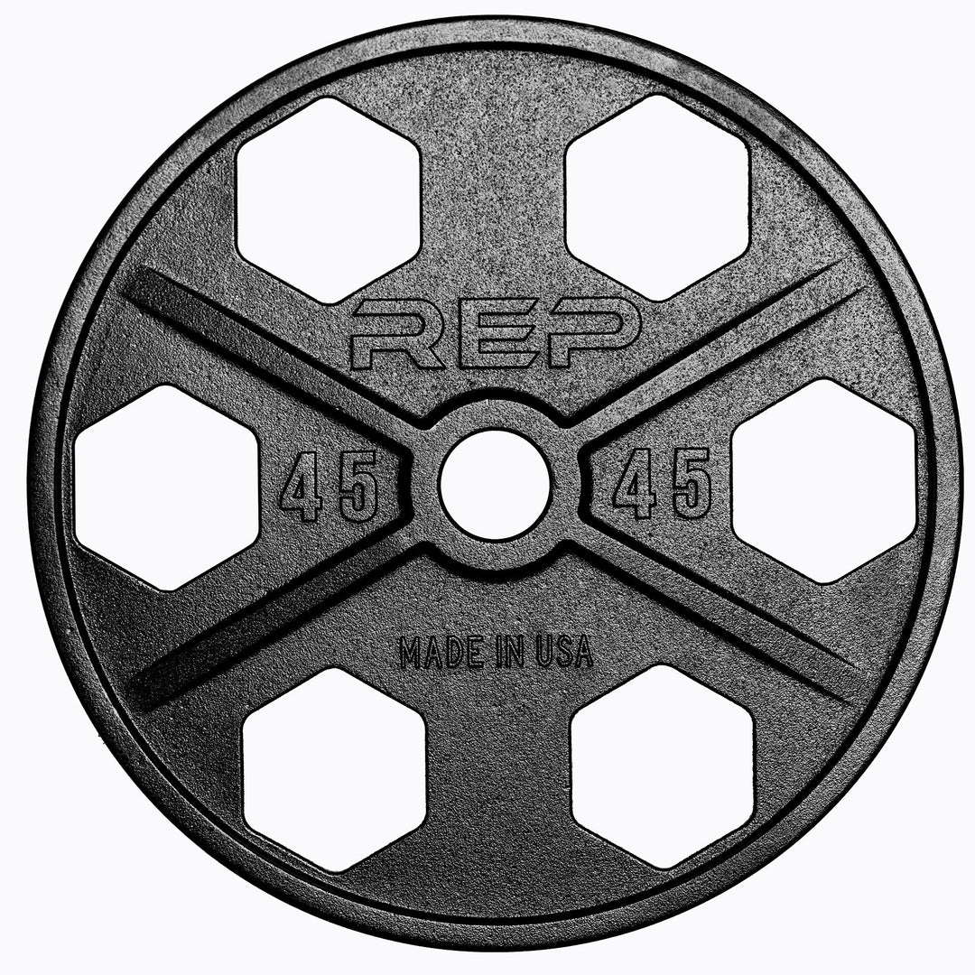 REP Fitness Weight Plates 45 LB Equalizer Iron Plates (Pair)