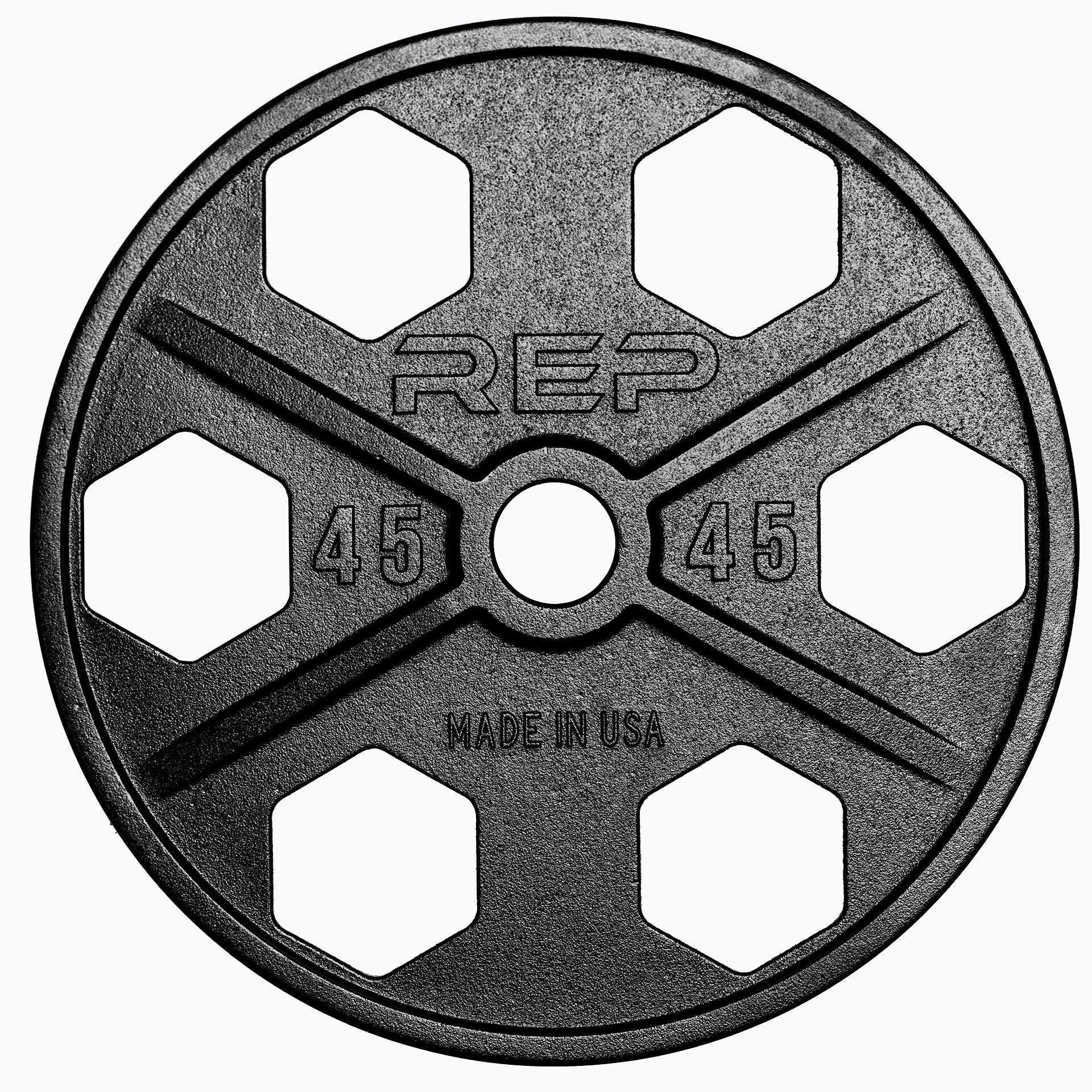 REP Fitness Weight Plates 45 LB Equalizer Iron Plates (Pair)