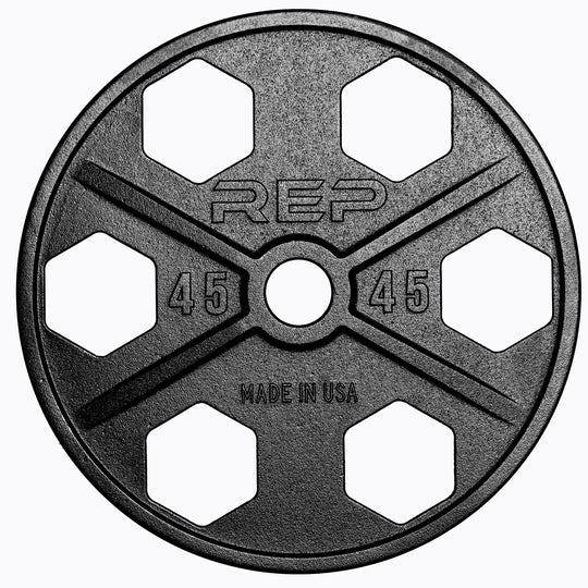 REP Fitness Weight Plates 45 LB Equalizer Iron Plates (Pair)