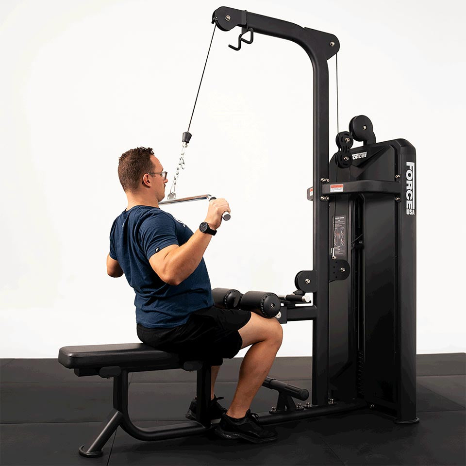 Force USA Single Stations Solitude Lat Pulldown / Seated Row Machine