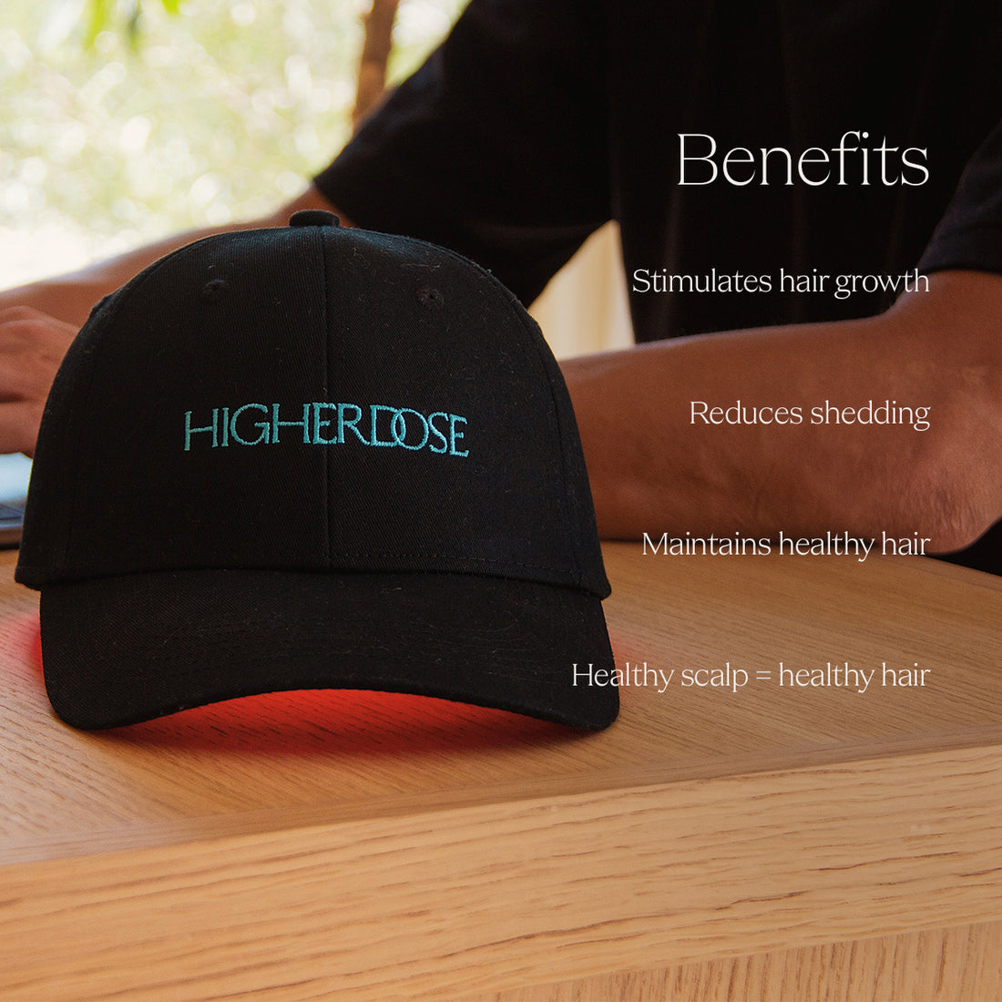 HigherDOSE Recovery Red Light Therapy Hat