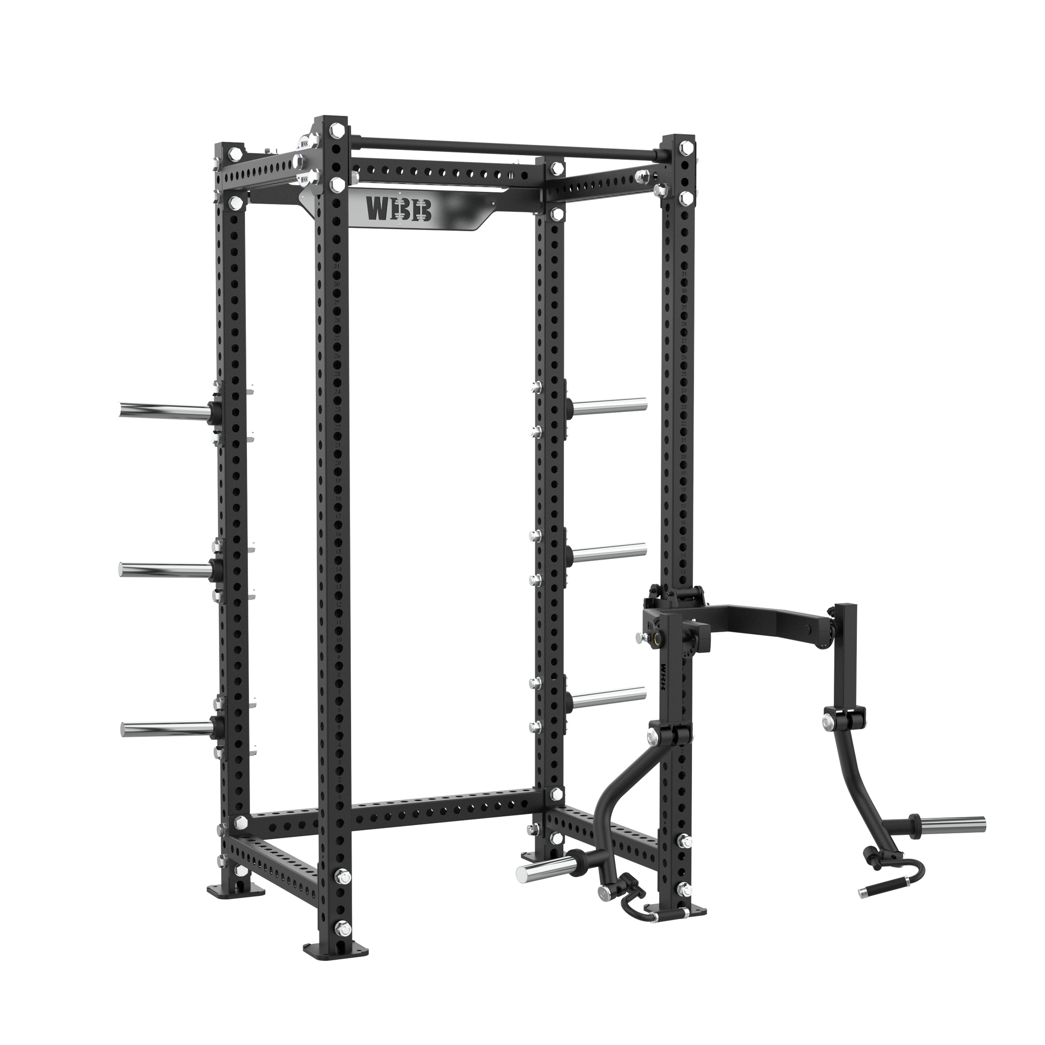 WideBodyBench Rack Attachments 3" x 3" (1" Holes) / Trolley / Roller System The Rack Attach