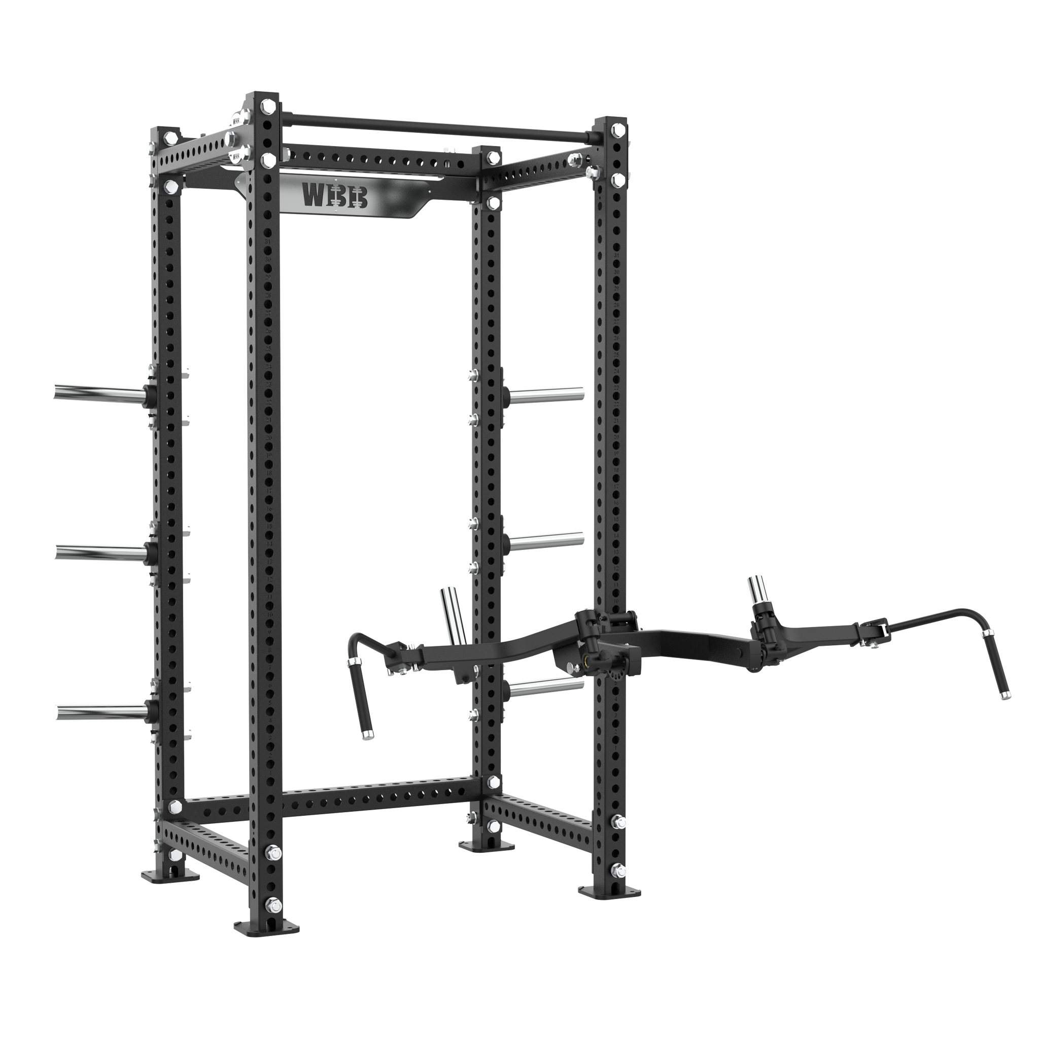 WideBodyBench Rack Attachments 3" x 3" (1" Holes) / Trolley / Roller System The Rack Attach