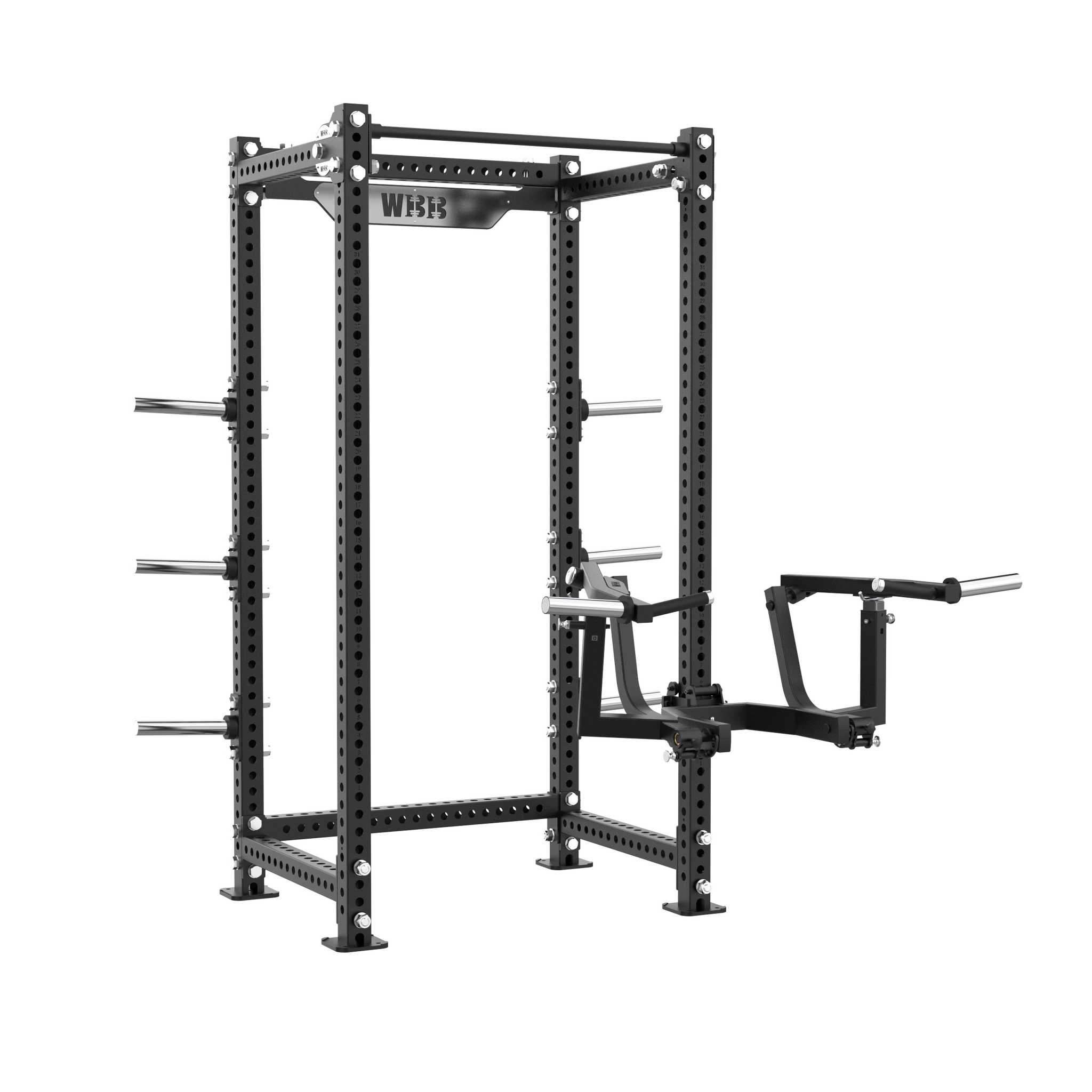 WideBodyBench Rack Attachments 3" x 3" (1" Holes) / Trolley / Roller System The Rack Attach