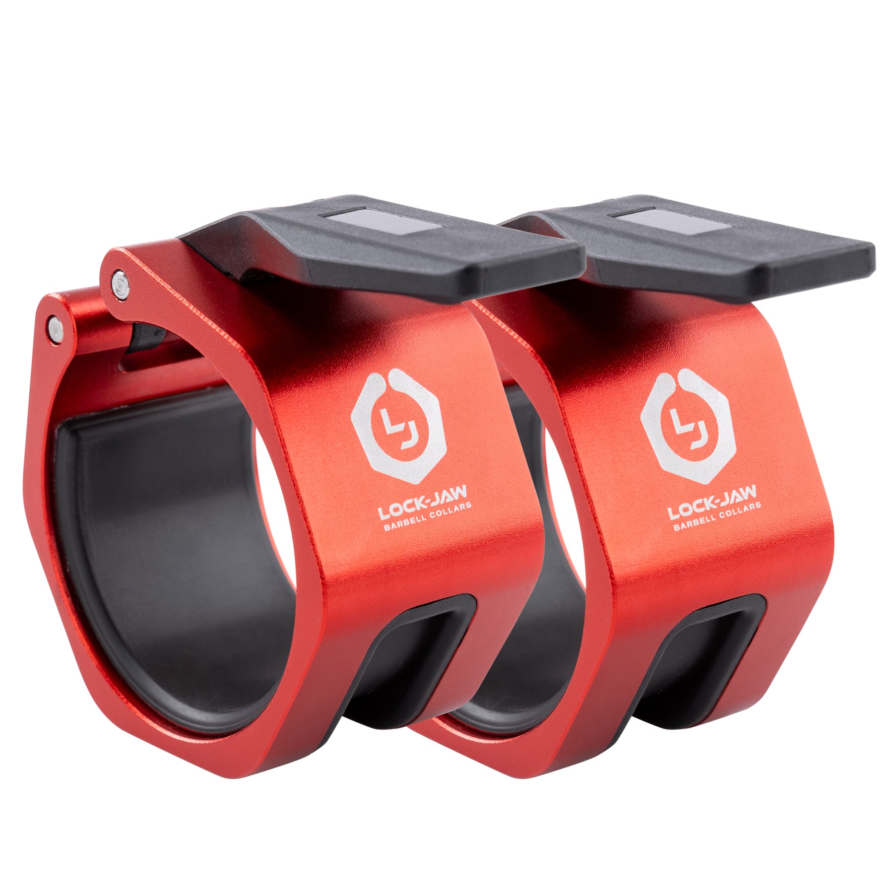 Lock-Jaw Lifting Accessories Red Metal Olympic Barbell Collars