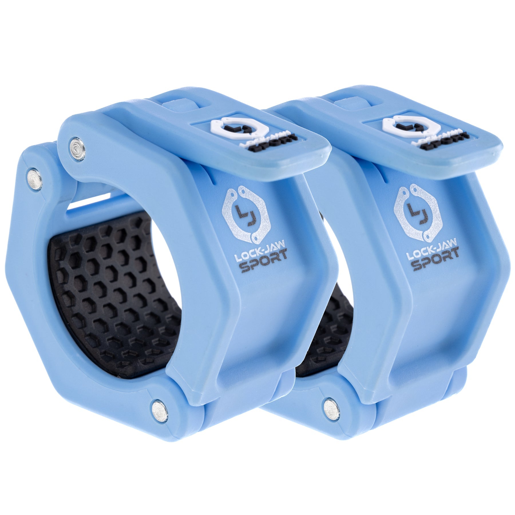 Lock-Jaw Lifting Accessories Light Blue Sport Olympic Barbell Collars