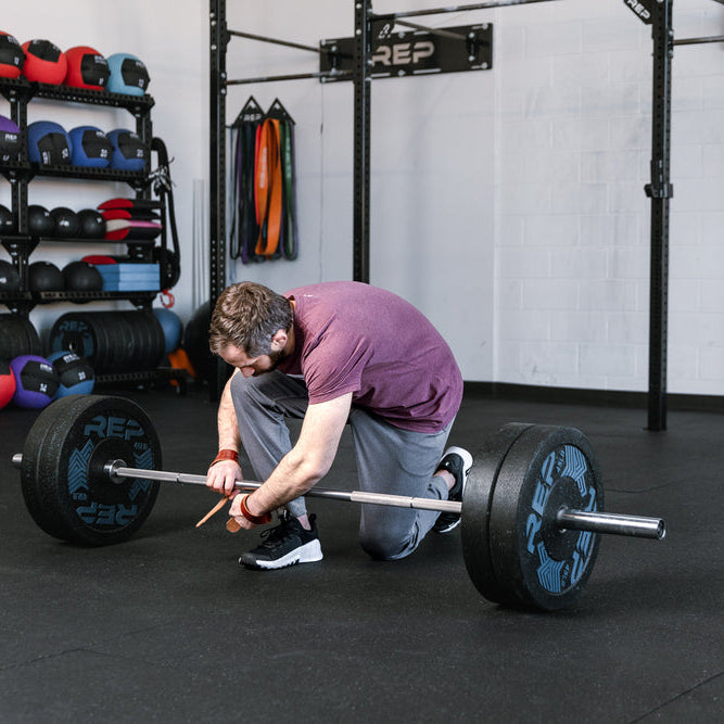 REP Fitness Cable Attachments Leather Lifting Straps