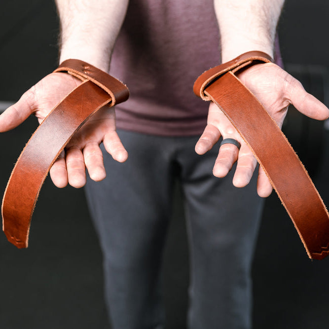 REP Fitness Cable Attachments Leather Lifting Straps