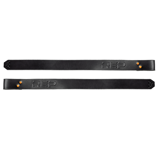 REP Fitness Cable Attachments Black Leather Lifting Straps