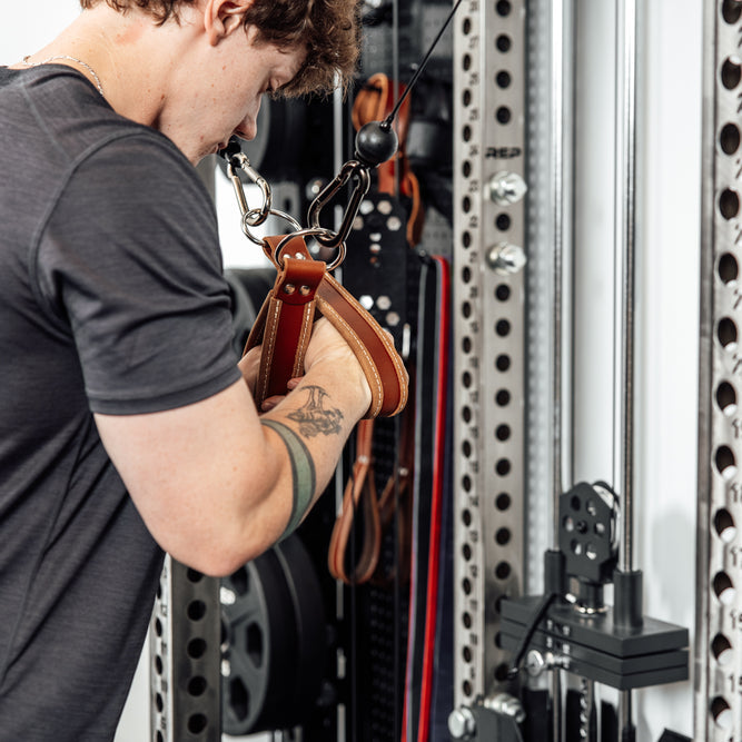 REP Fitness Cable Attachments Leather Single Handle Cable Attachment