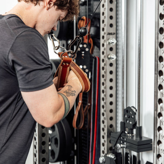 REP Fitness Cable Attachments Leather Single Handle Cable Attachment