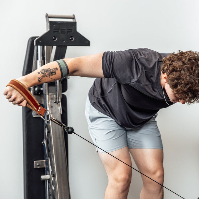 REP Fitness Cable Attachments Leather Single Handle Cable Attachment