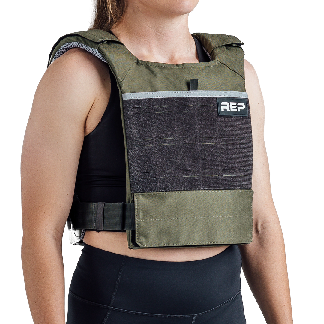 REP Fitness Weighted Vests Olive Green Strata Weight Vest