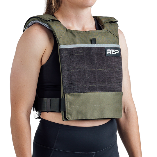 REP Fitness Weighted Vests Olive Green Strata Weight Vest