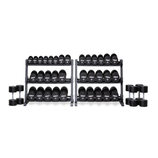 REP Dumbbell Sets 5-100 LB Set Urethane Dumbbell Sets