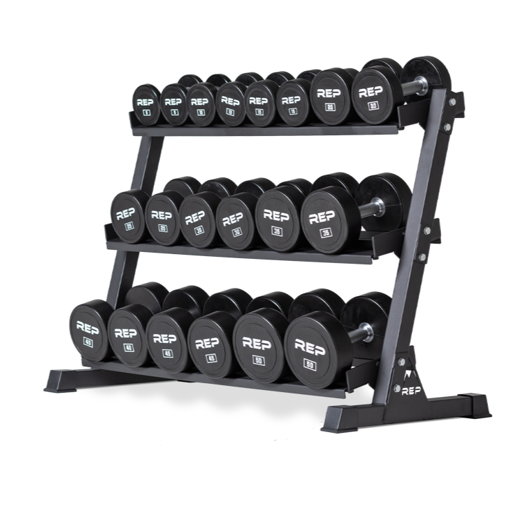 REP Dumbbell Sets 5-50 LB Set Urethane Dumbbell Sets