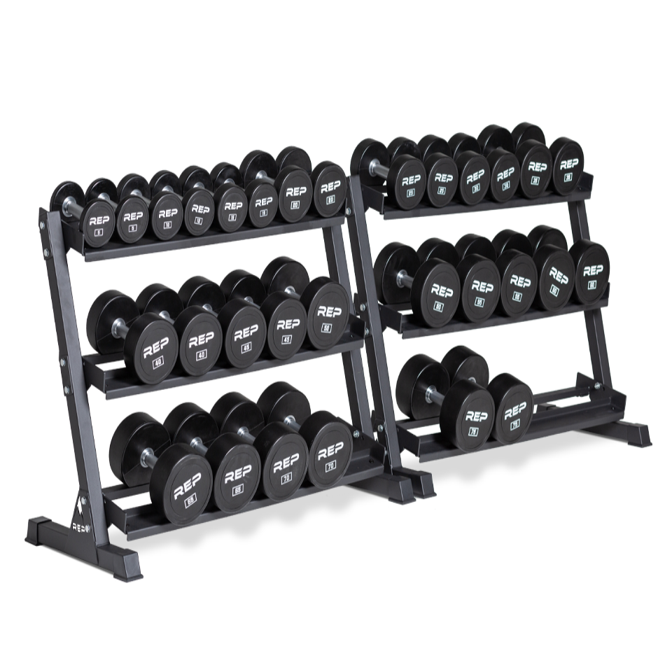 REP Dumbbell Sets 55-75 LB Set Urethane Dumbbell Sets
