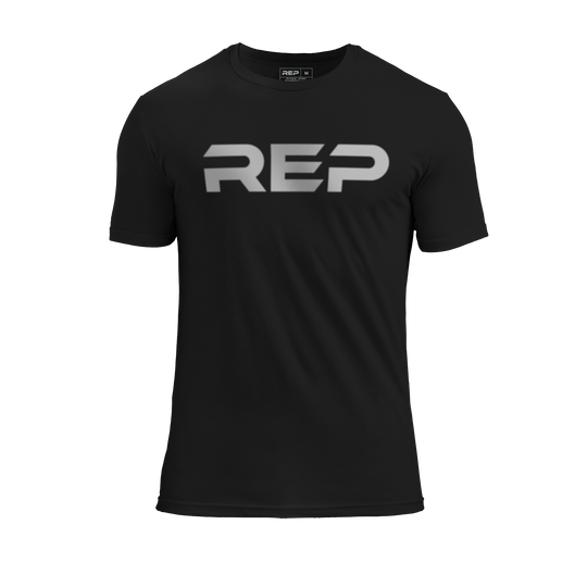 REP Fitness Apparel Black / White / X-Small Men's Daily Driver 2.0 Tri-Blend Crew T-Shirt