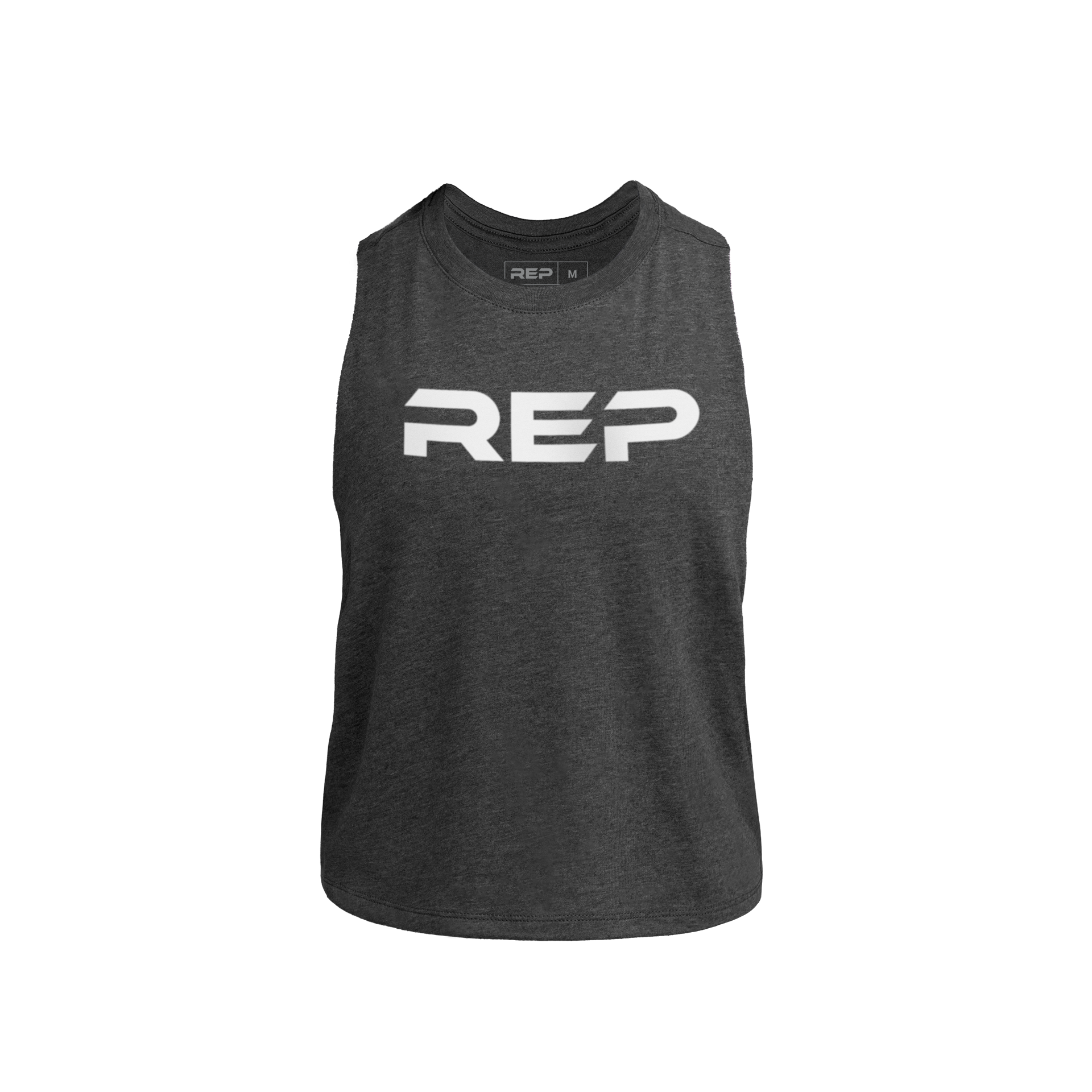 REP Fitness Apparel Charcoal / X-Small Women's Daily Driver Cropped Dual-Blend Tank