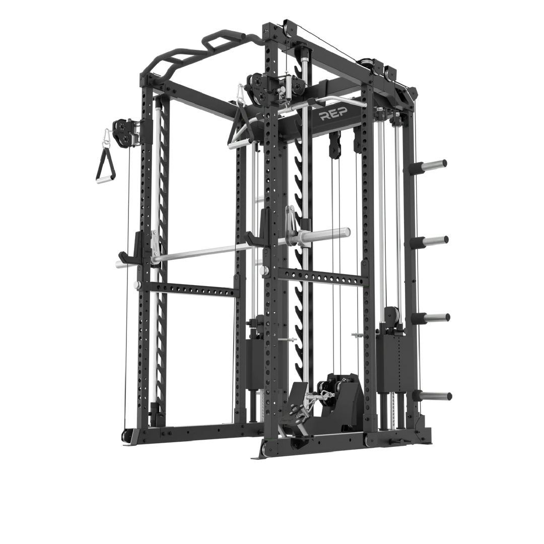 REP Fitness Power Racks Rack + Smith Machine + Cable Attachment / 83" / Metallic Black Altitude Power Rack