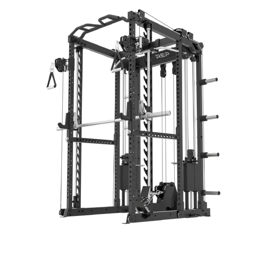 REP Fitness Power Racks Rack + Smith Machine + Cable Attachment / 83" / Metallic Black Altitude Power Rack