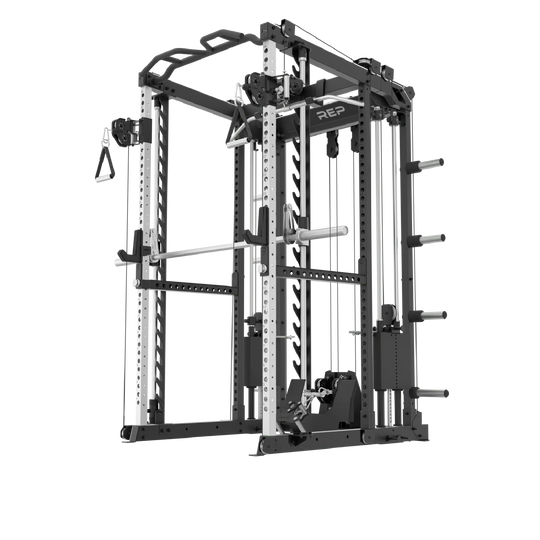REP Fitness Power Racks Rack + Smith Machine + Cable Attachment / 83" / Stainless Steel Altitude Power Rack
