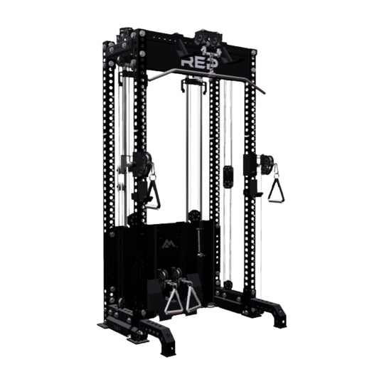 REP Fitness All-In-Ones 4-Post / 80" + 16" / Metallic Black Ares 2.0 Builder