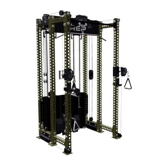 REP Fitness All-In-Ones 6-Post / 80" + 16" / Army Green Ares 2.0 Builder