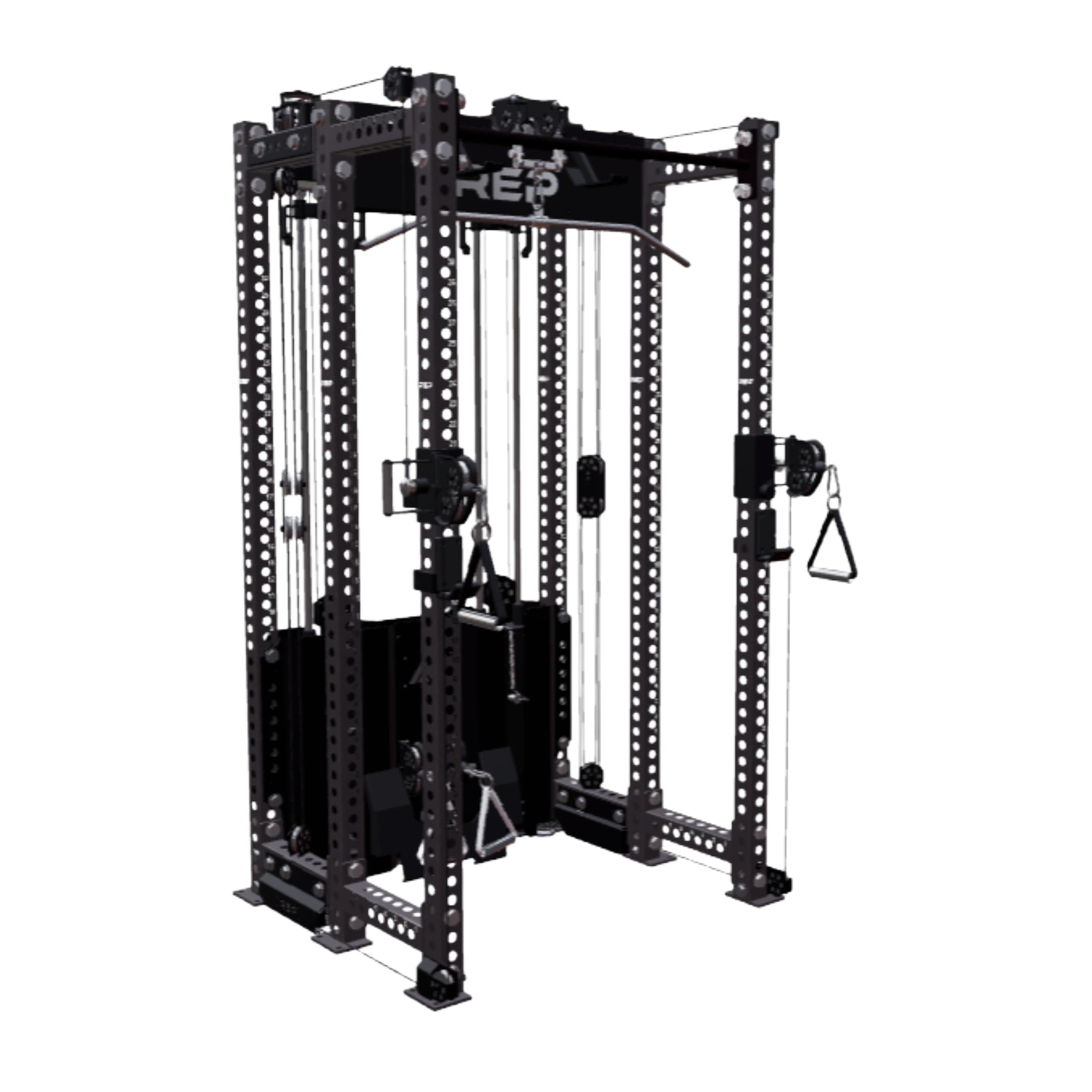 REP Fitness All-In-Ones 6-Post / 80" + 16" / Matte Black Ares 2.0 Builder