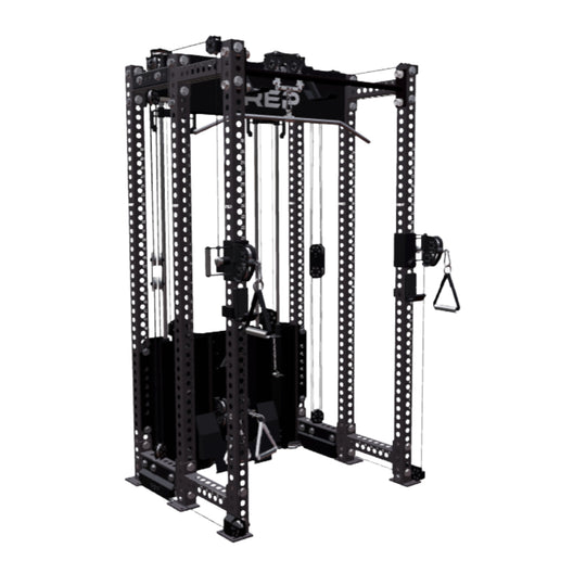 REP Fitness All-In-Ones 6-Post / 80" + 16" / Matte Black Ares 2.0 Builder