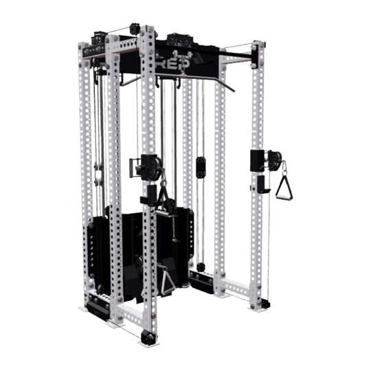 REP Fitness All-In-Ones 6-Post / 80" + 16" / White Ares 2.0 Builder