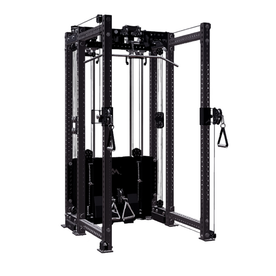 REP Fitness Functional Trainers 80" Matte Black / 6-Post / 16" Ares 2.0 Builder