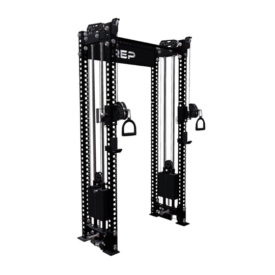REP Fitness All-In-Ones 4-Post / 80" + 16" / Metallic Black Athena Side-Mount Functional Trainer Builder