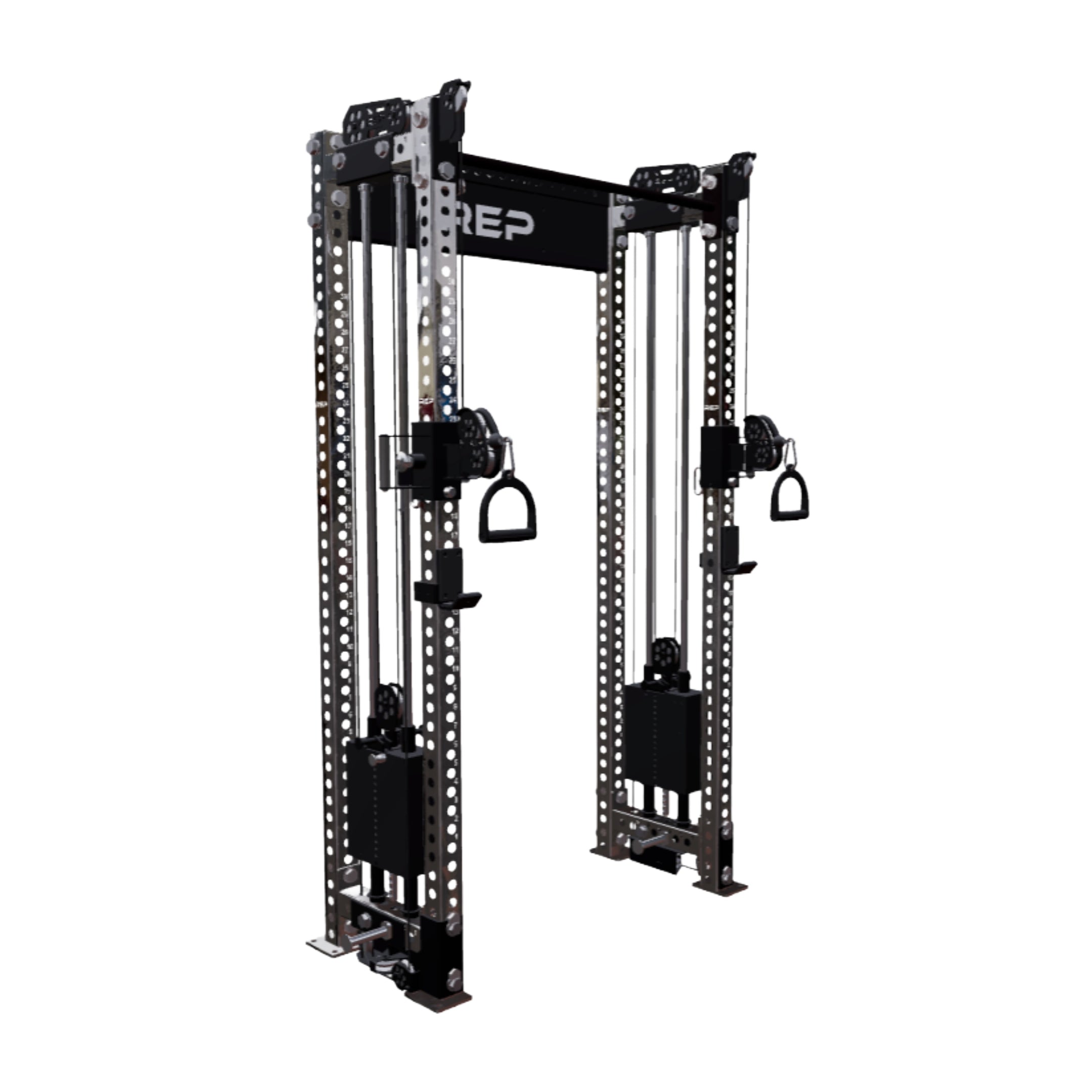 REP Fitness All-In-Ones 4-Post / 80" + 16" / Stainless Steel Athena Side-Mount Functional Trainer Builder