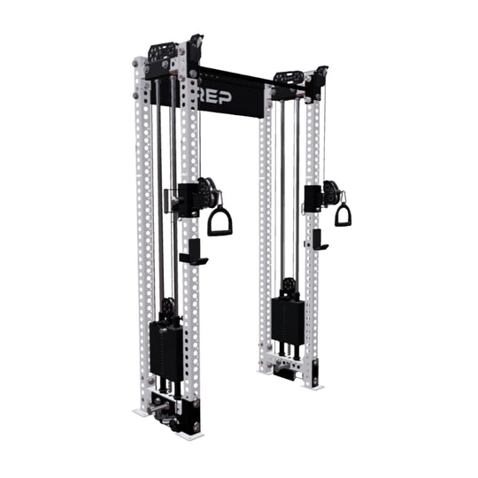 REP Fitness All-In-Ones 4-Post / 80" + 16" / White Athena Side-Mount Functional Trainer Builder