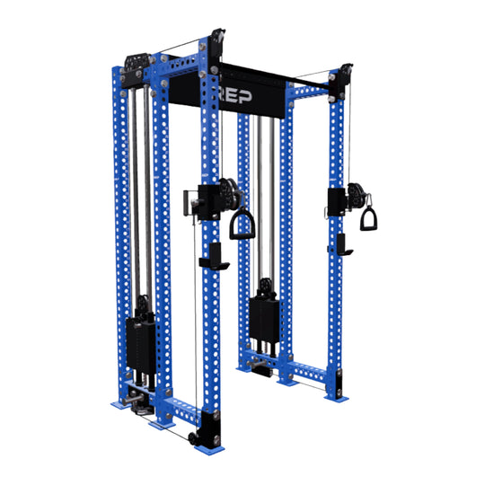 REP Fitness All-In-Ones 6-Post / 80" + 16" / Blue Athena Side-Mount Functional Trainer Builder
