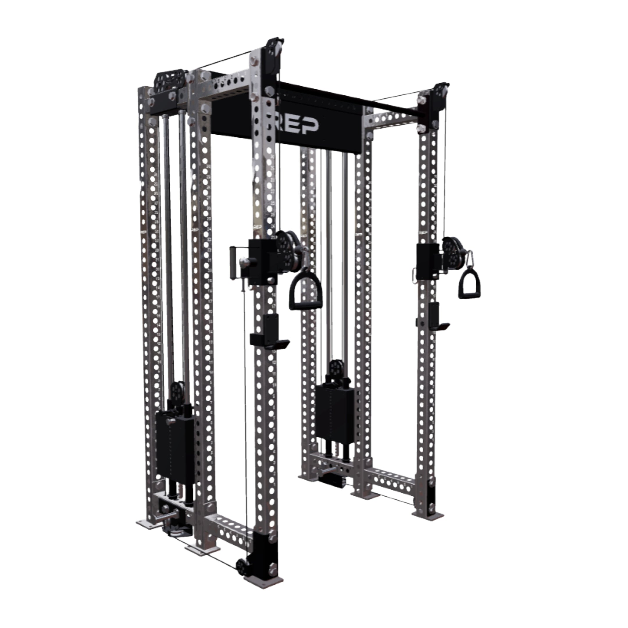 REP Fitness All-In-Ones 6-Post / 80" + 16" / Clear Coat Athena Side-Mount Functional Trainer Builder