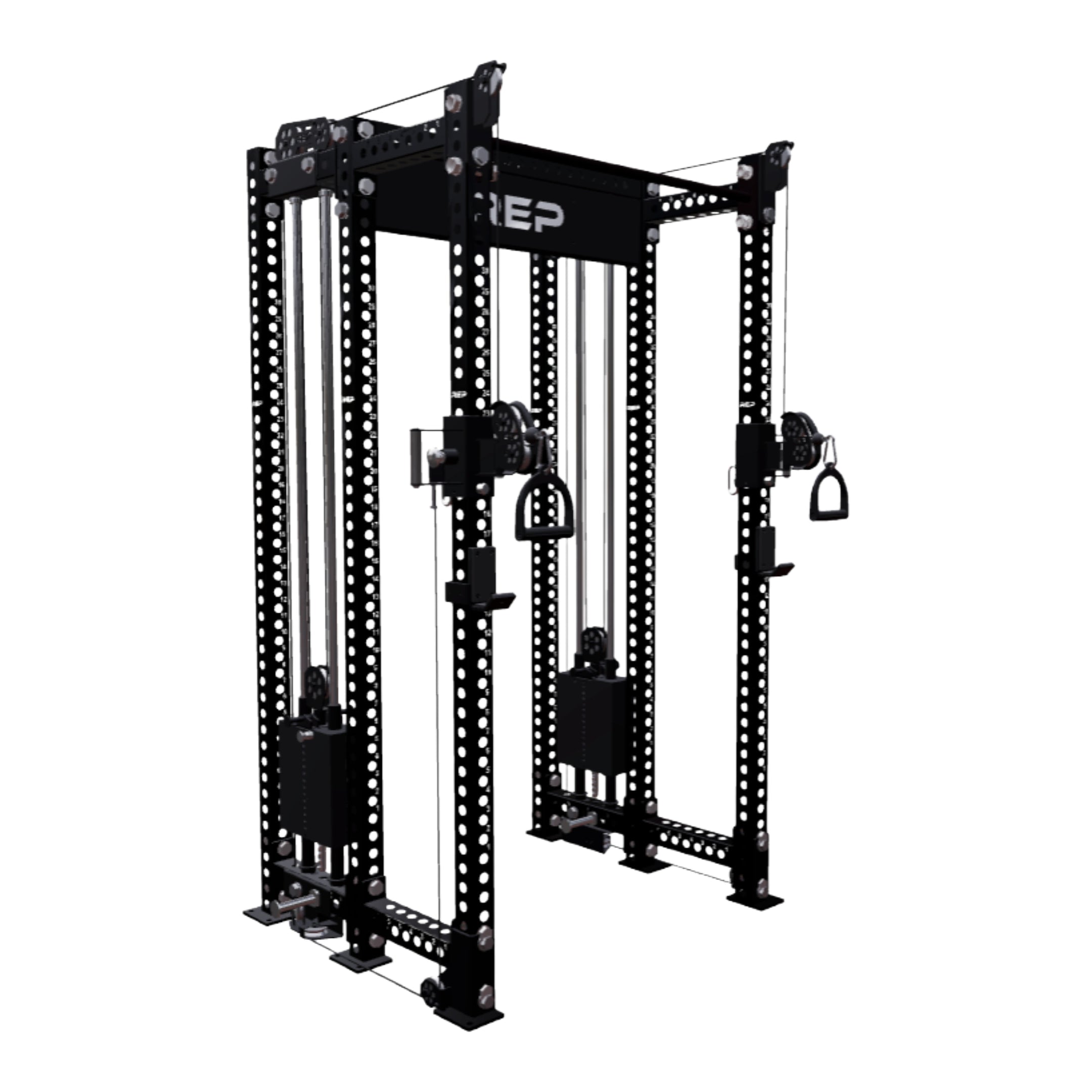 REP Fitness All-In-Ones 6-Post / 80" + 16" / Metallic Black Athena Side-Mount Functional Trainer Builder