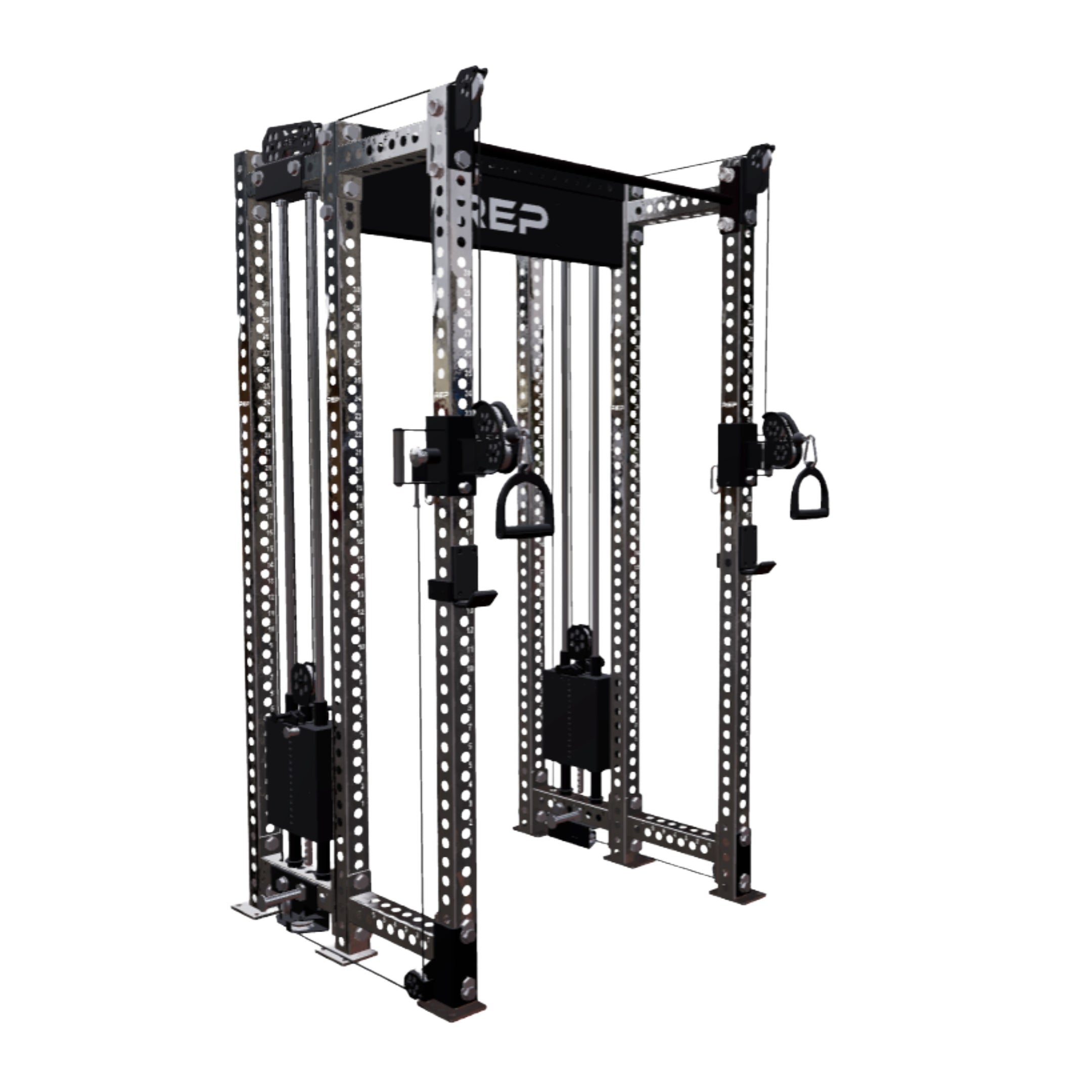 REP Fitness All-In-Ones 6-Post / 80" + 16" / Stainless Steel Athena Side-Mount Functional Trainer Builder